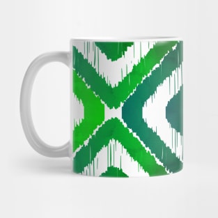 Emerald Green Ikat Pattern Mug